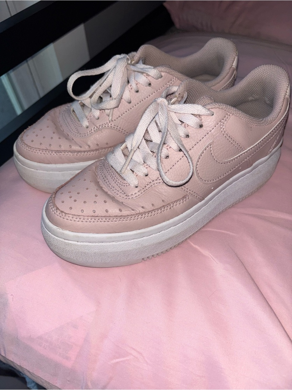 Nike Women’s Blush Pink Platform Sneakers